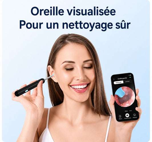 Otoscope Connecté Bluetooth SENJAMM - Caméra HD pour nettoyage oreille sécurisé