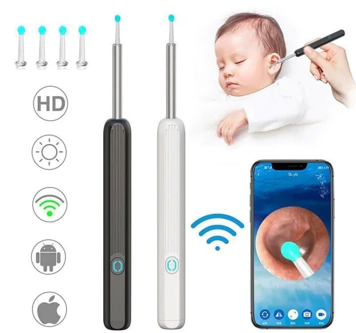 Otoscope Connecté SENJAMM - Eclairage LED et caméra HD intégrée