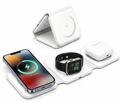 Chargeur Sans Fil 3-en-1 SENJAMM - Compatible iPhone Samsung Huawei