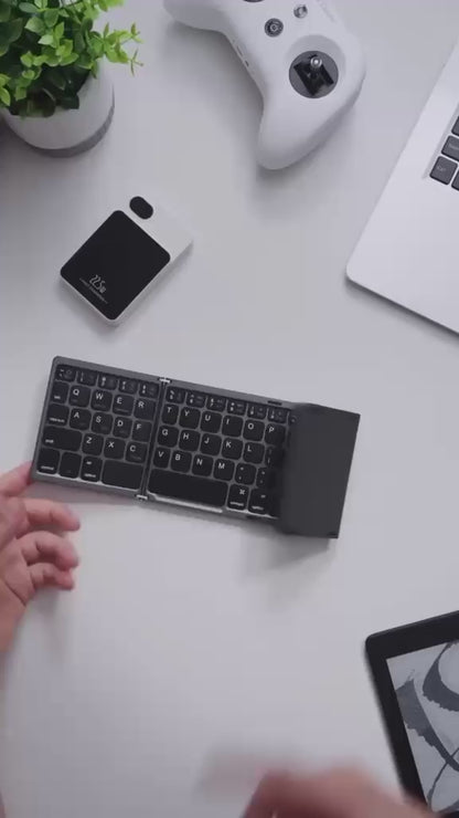 Clavier Bluetooth Pliable 3-en-1 avec Pavé Tactile ⚡ | SENJAMM